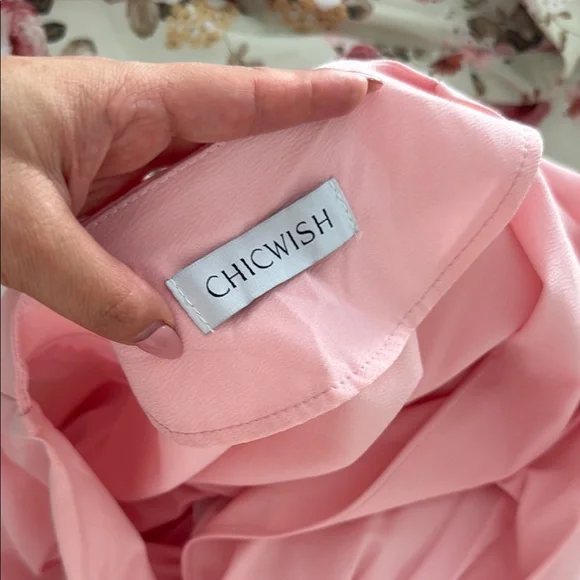 Chicwish Laced Tiered Chiffon Midi Dress - Picture 4 of 5